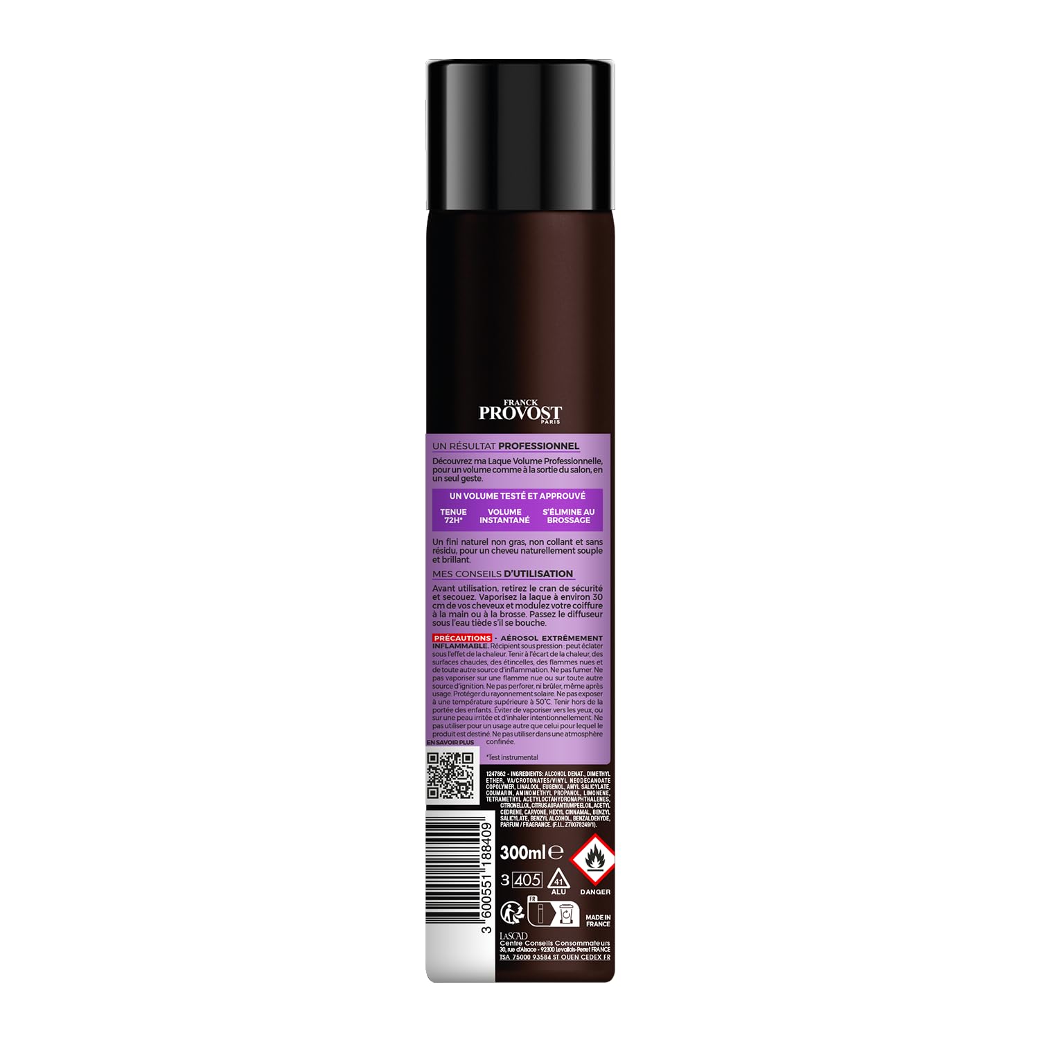 franck-provost-laque-volume-professionnelle-tenue-72h-fini-naturel-300ml image 2