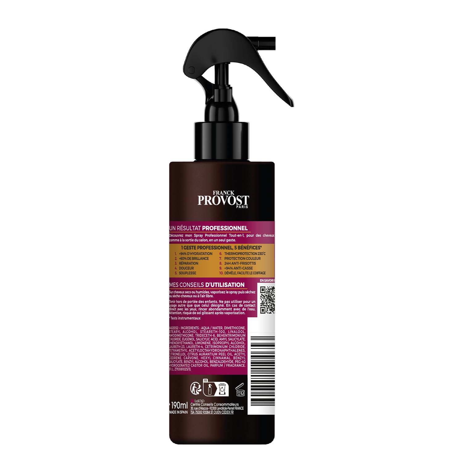 franck-provost-spray-professionnel-tout-en-1-190-ml-10-b-n-fices-thermoprotectio image 2
