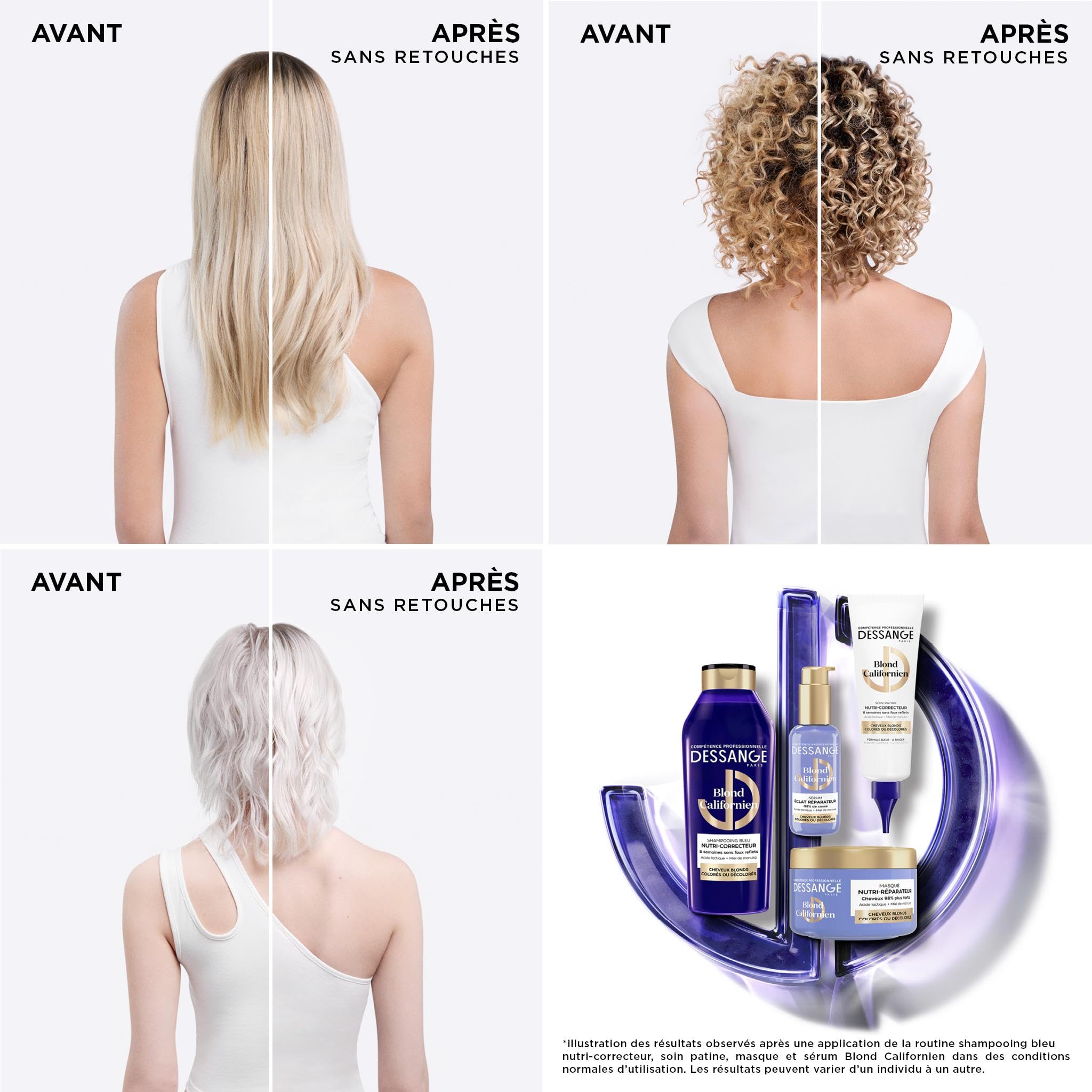 dessange-blond-californien-shampooing-bleu-nutri-correcteur-280-ml-pour-cheveux- image 3